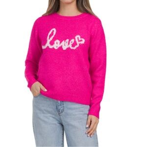 Cupcakes & Cashmere Teddy Boucle Love Sweater 2X
